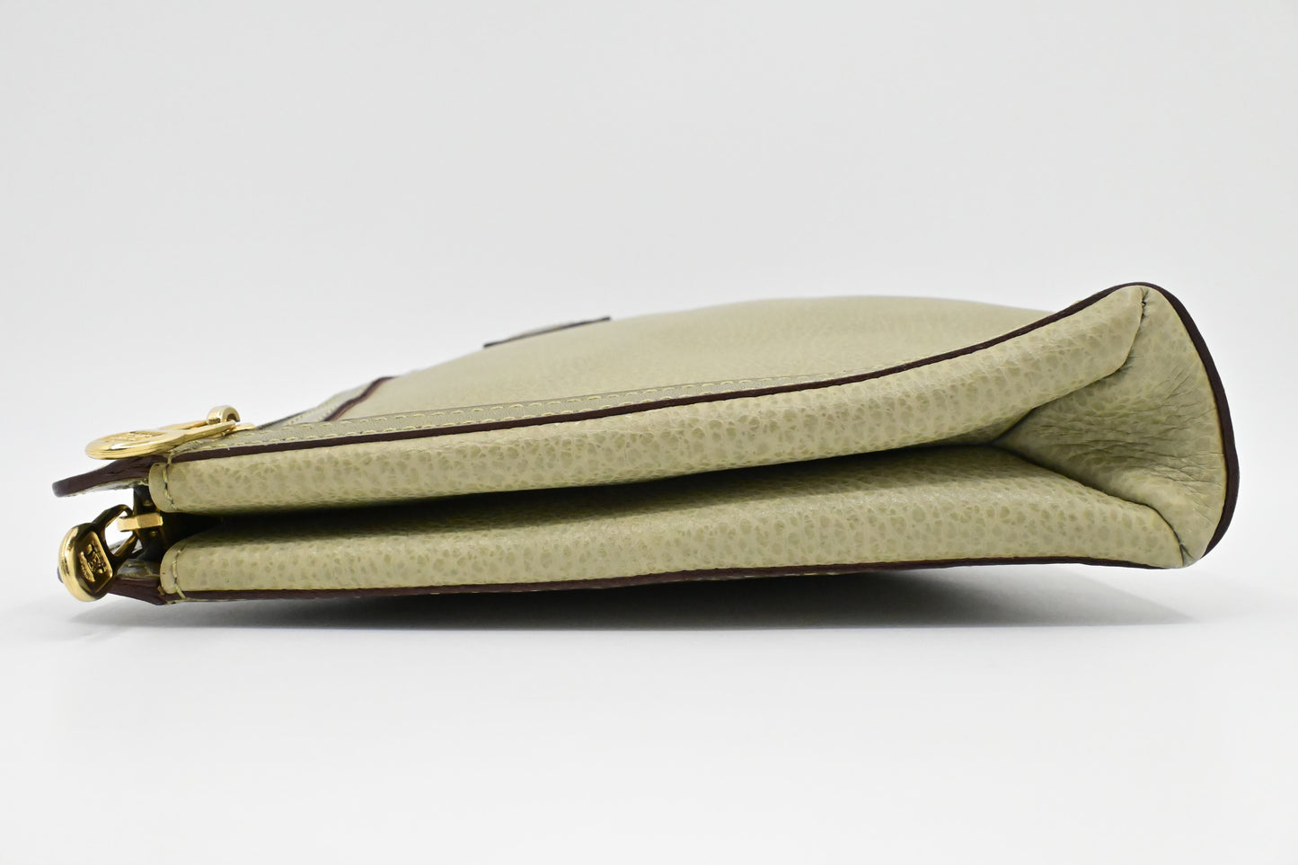 Celine Pouch in Olive Green Leather