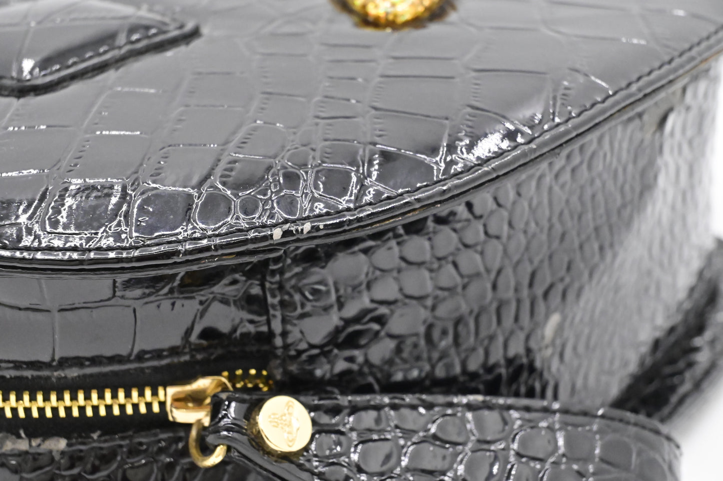 Vivienne Westwood Chancery Heart in Black Leather