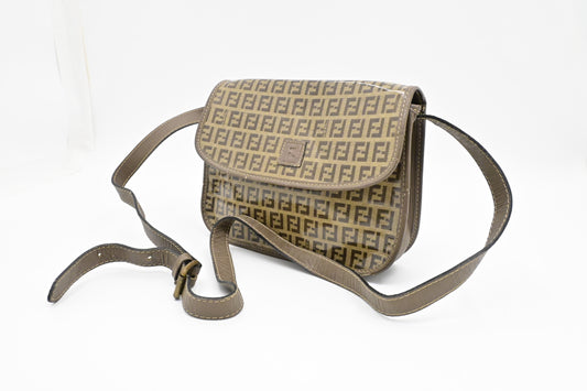 Fendi Crossbody in Coated Zucchino Canvas