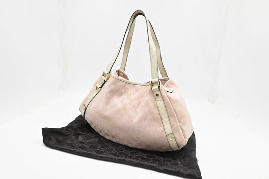Gucci Abbey Hobo Bag in Pink GG Canvas