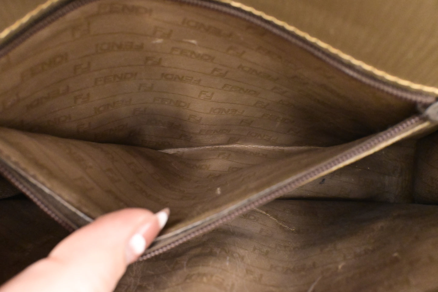 Fendi Crossbody in Coated Zucchino Canvas