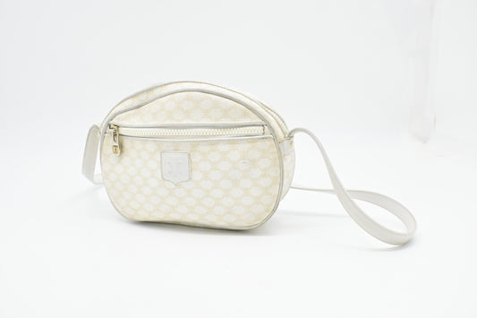 Celine Crossbody in White Macadam Canvas
