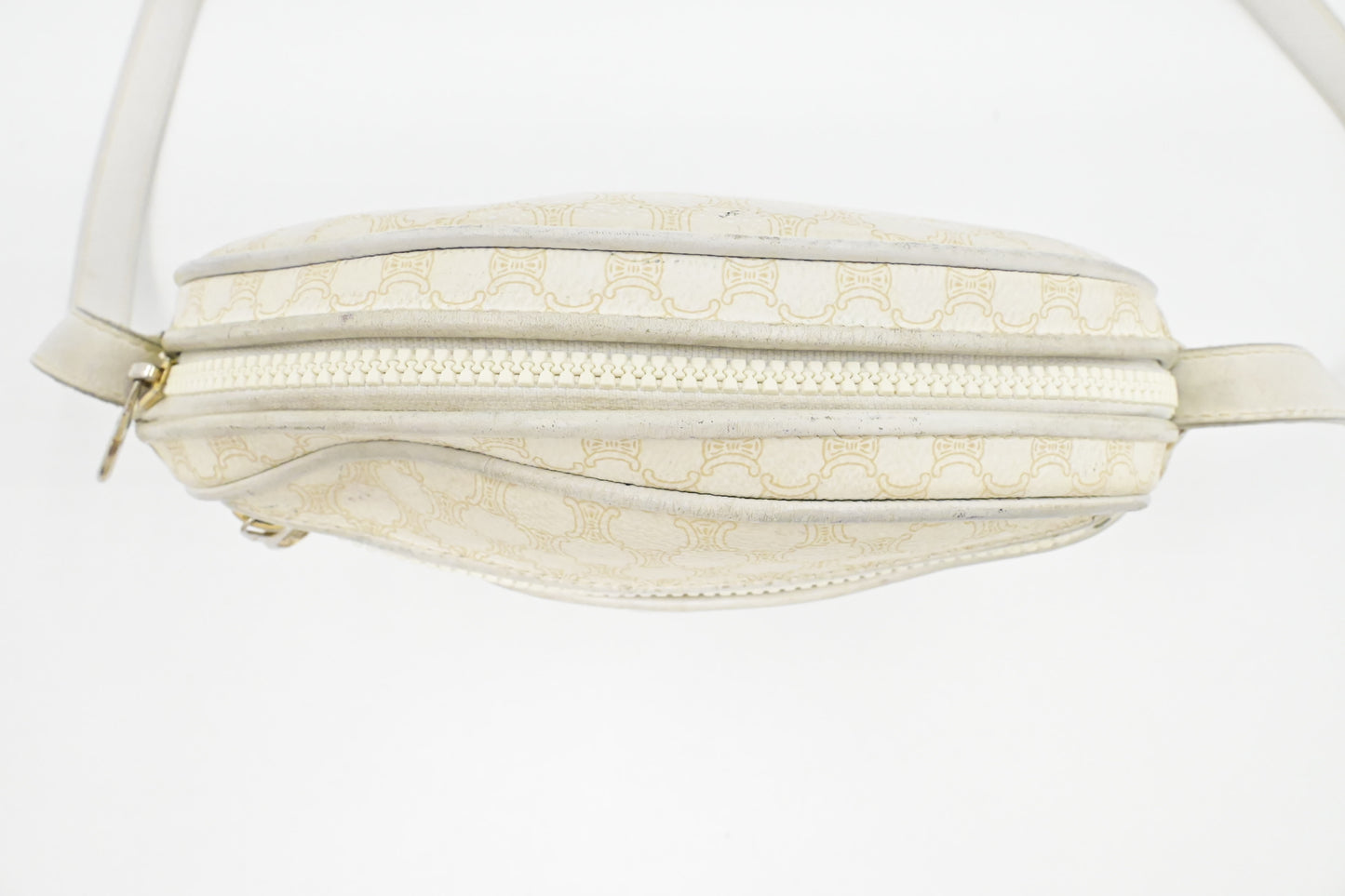 Celine Crossbody in White Macadam Canvas