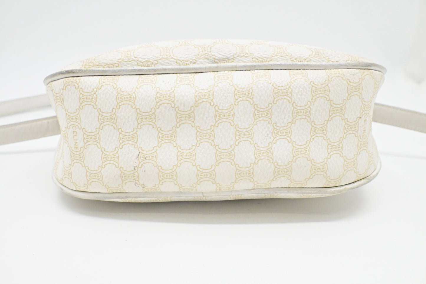 Celine Crossbody in White Macadam Canvas
