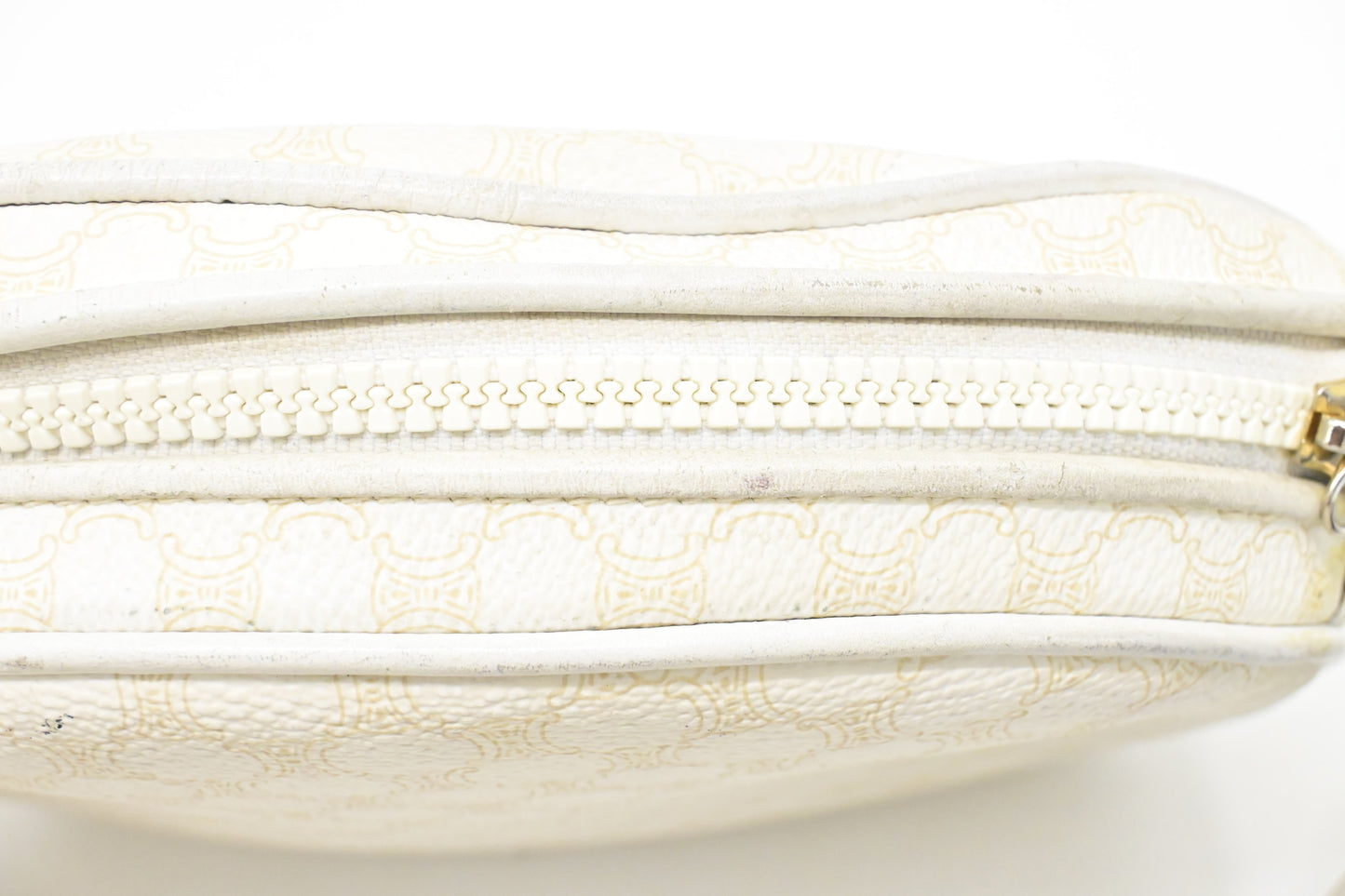 Celine Crossbody in White Macadam Canvas