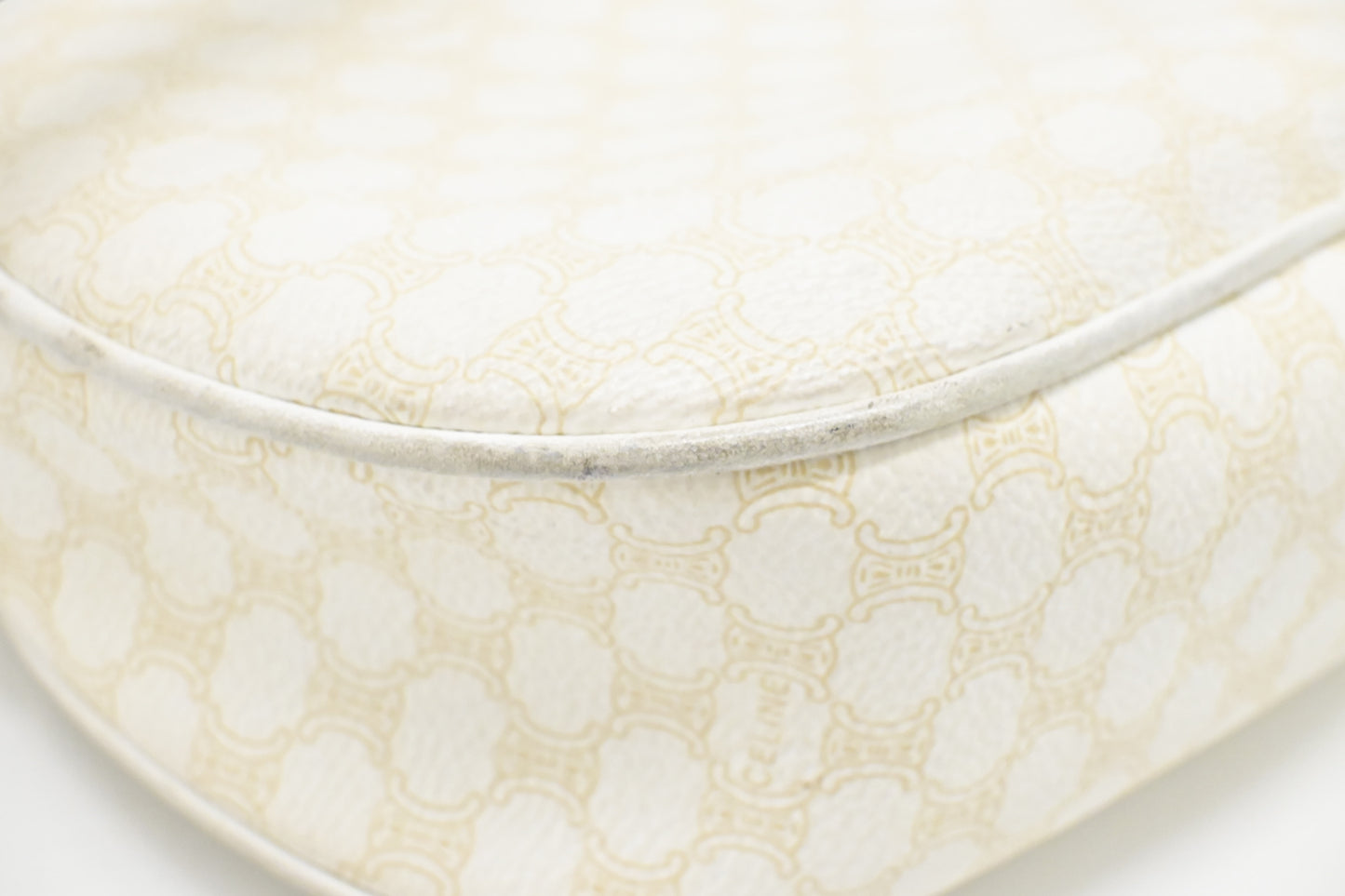 Celine Crossbody in White Macadam Canvas