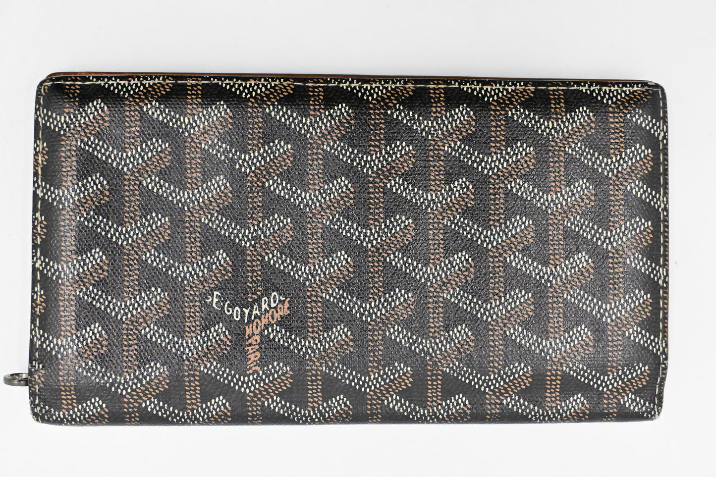 Goyard Long Wallet in Black Goyardine Canvas