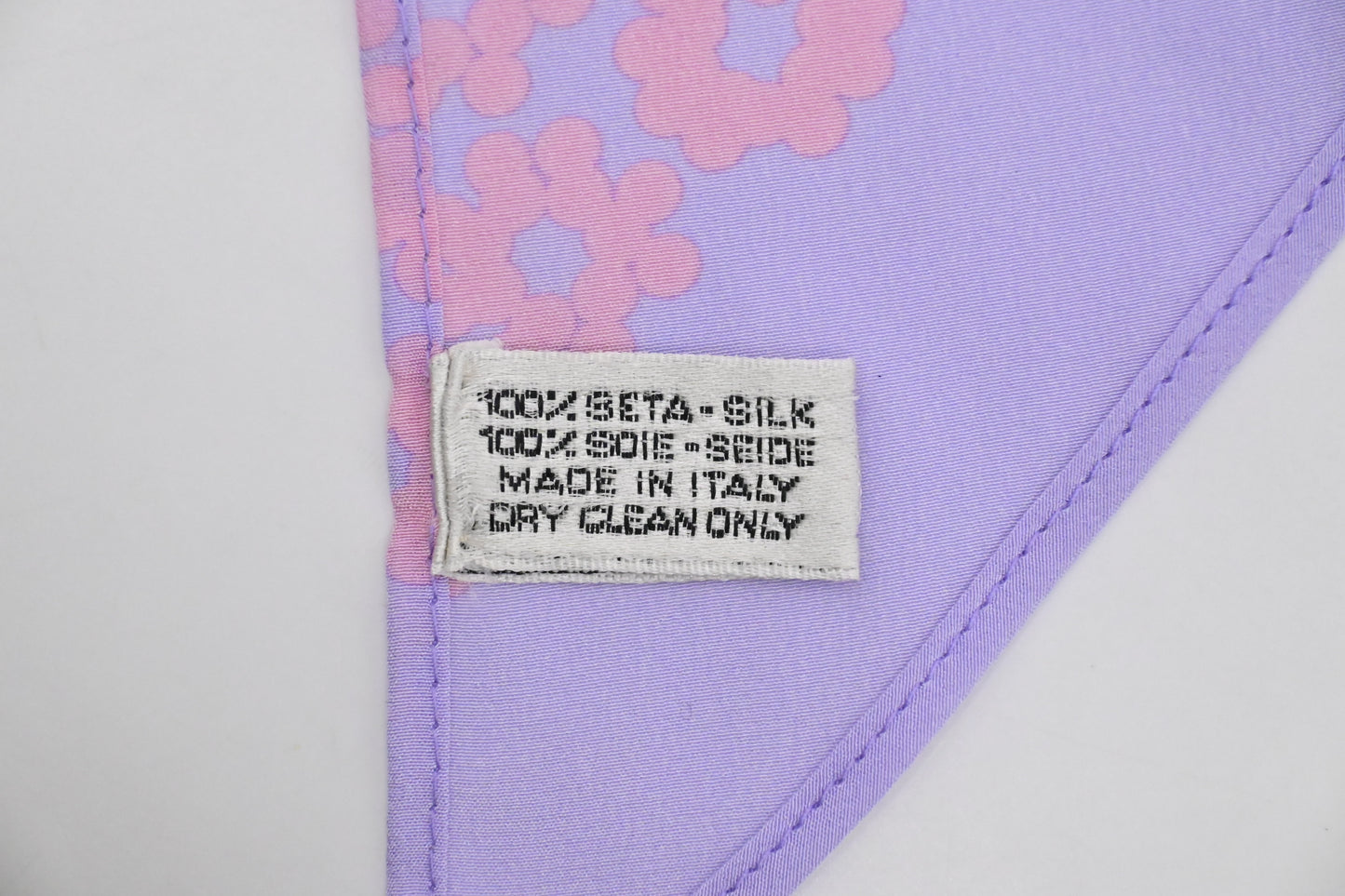 Chanel Scarf in Purple and Pink Silk
