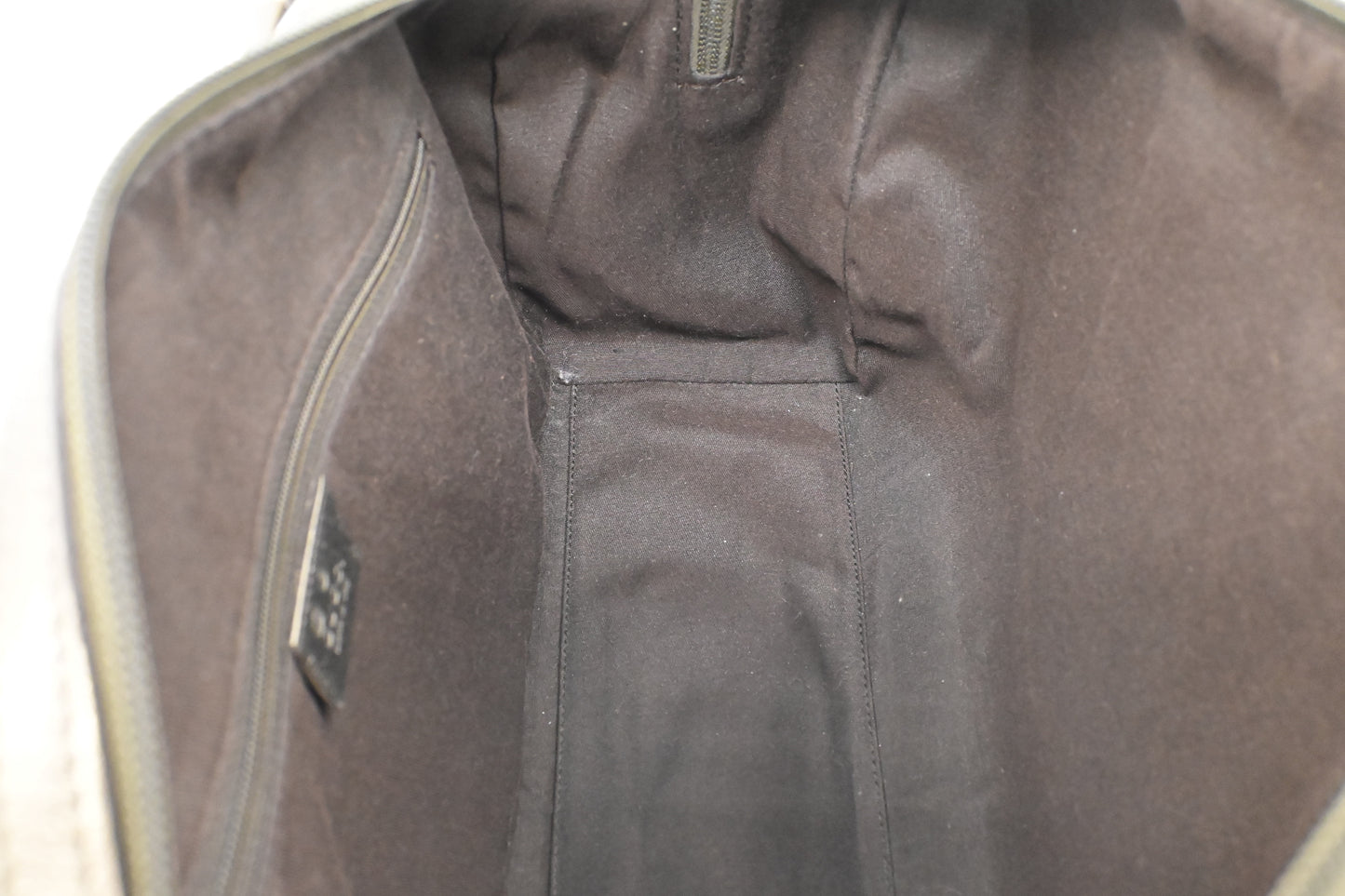 Gucci Boston Bag in Pewter Imprime Canvas