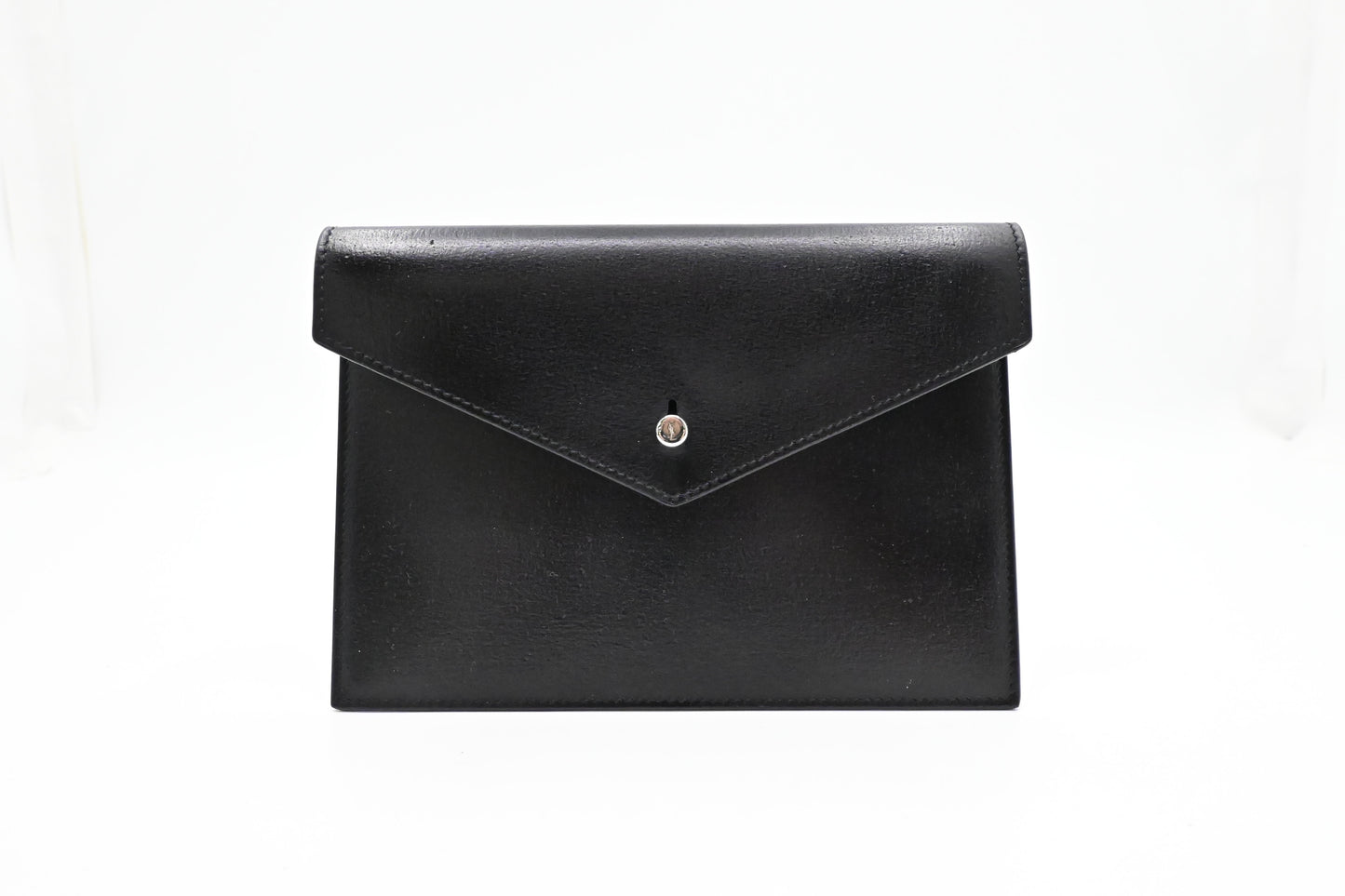 YSL Saint Laurent Envelope in Black Leather