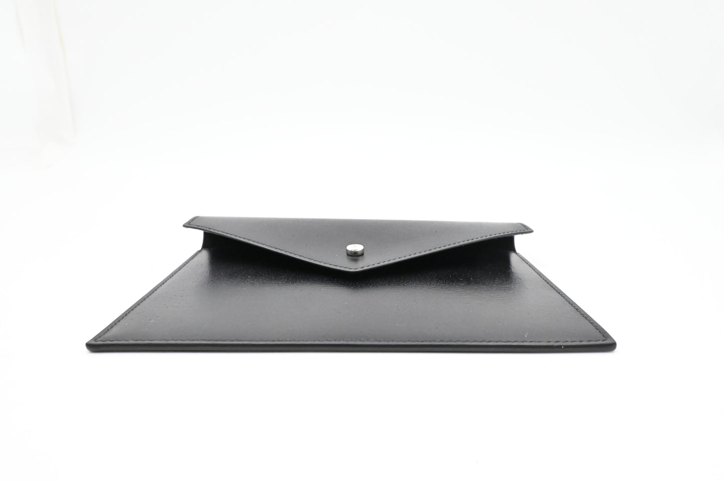 YSL Saint Laurent Envelope in Black Leather