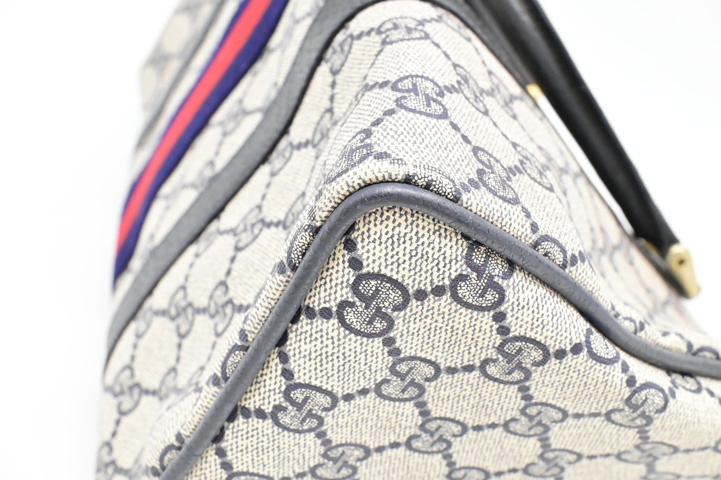 Gucci Boston Bag in Navy GG Supreme Canvas