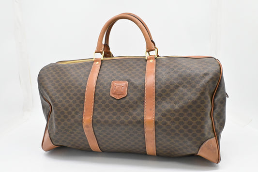 Celine Duffle Bag in Brown Macadam Canvas