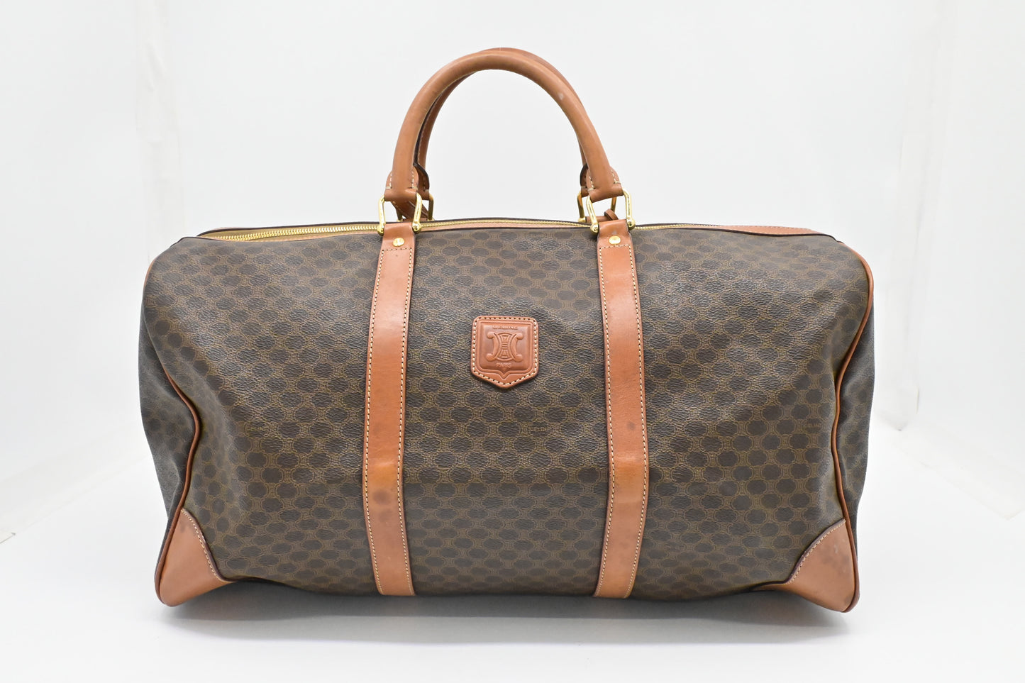 Celine Duffle Bag in Brown Macadam Canvas