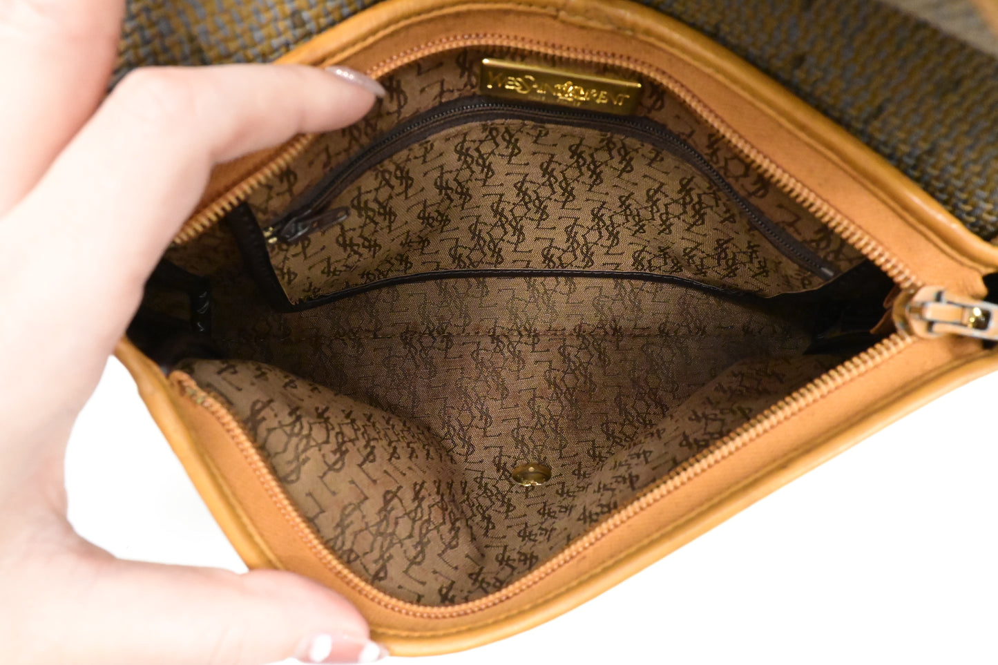 YSL Saint Laurent Pouch in Coated Canvas