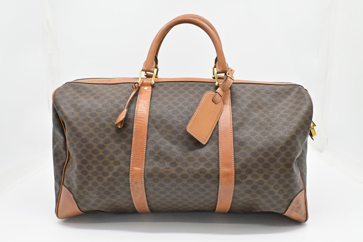 Celine Duffle Bag in Brown Macadam Canvas