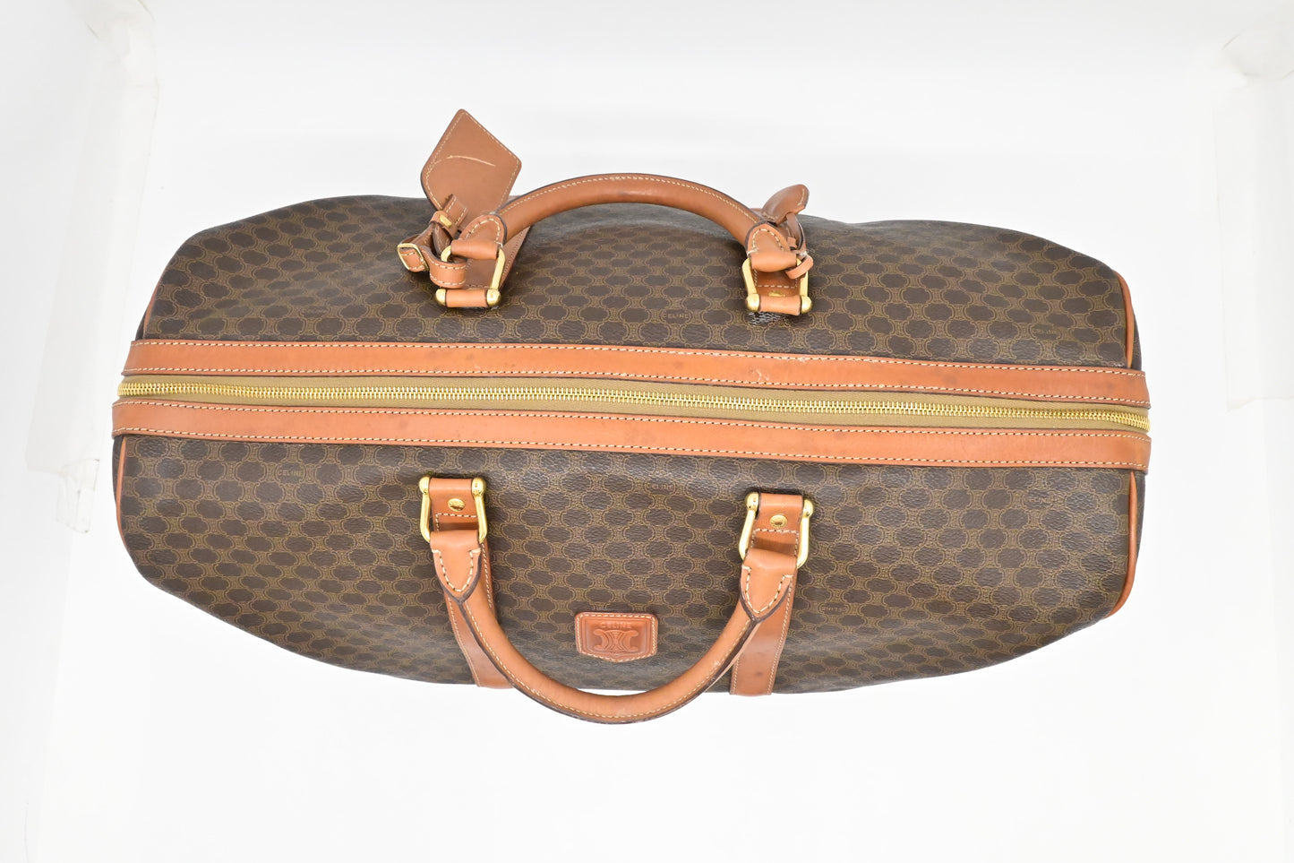 Celine Duffle Bag in Brown Macadam Canvas