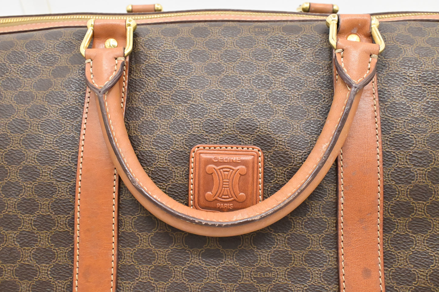 Celine Duffle Bag in Brown Macadam Canvas