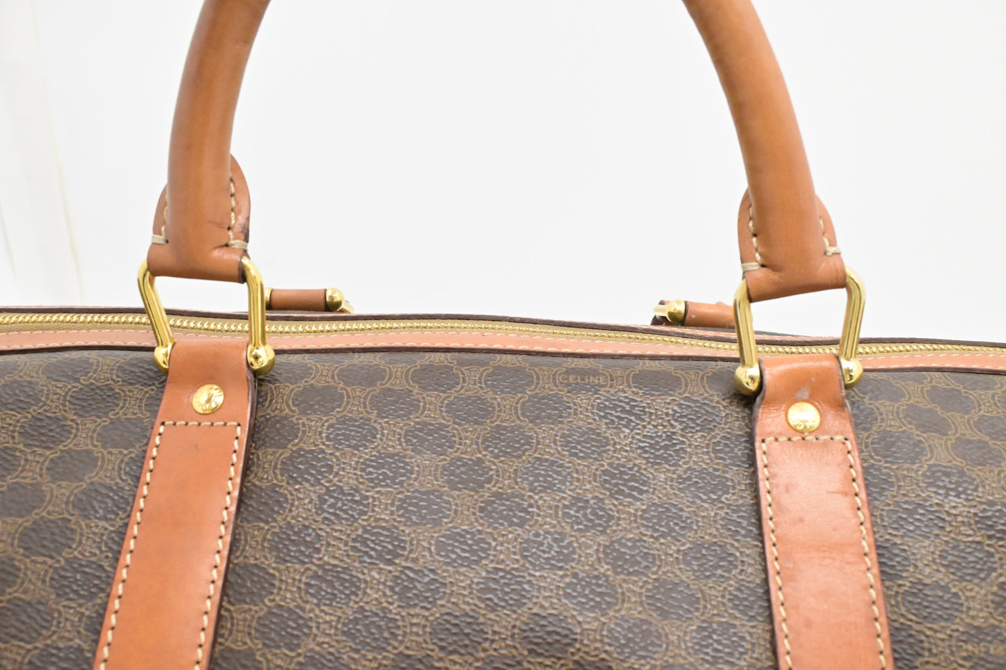 Celine Duffle Bag in Brown Macadam Canvas