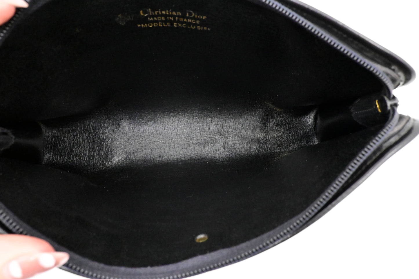 Dior Pouch in Black Oblique Canvas