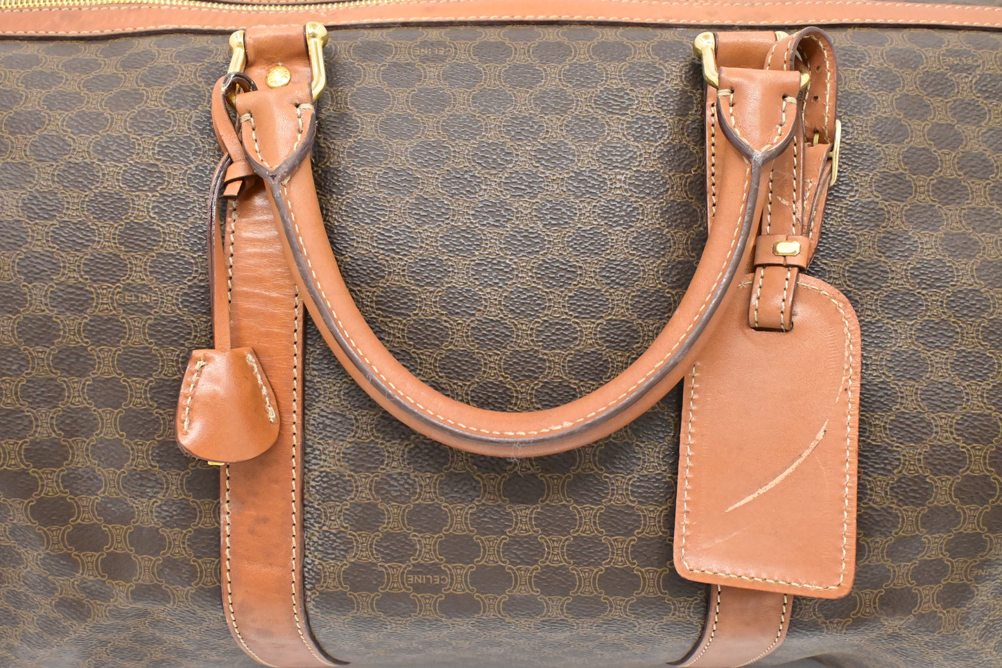 Celine Duffle Bag in Brown Macadam Canvas