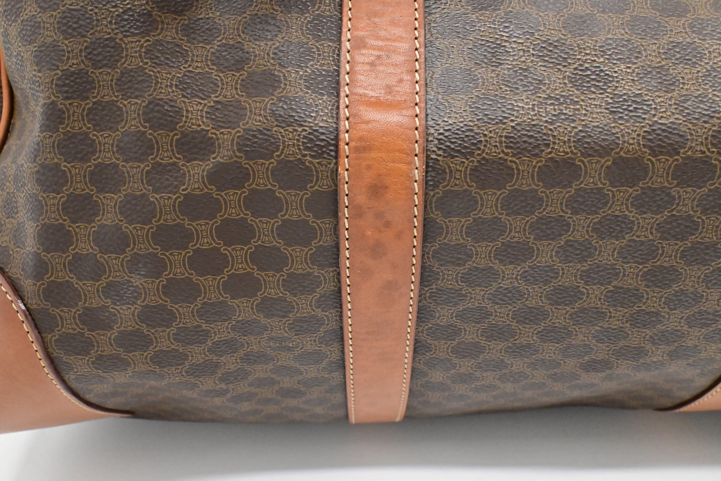 Celine Duffle Bag in Brown Macadam Canvas