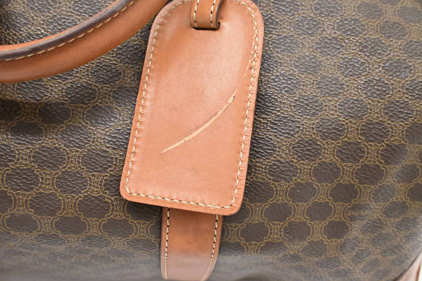 Celine Duffle Bag in Brown Macadam Canvas