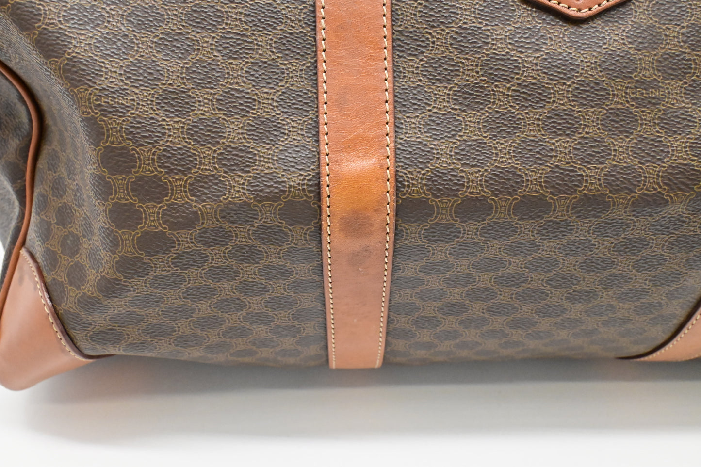 Celine Duffle Bag in Brown Macadam Canvas