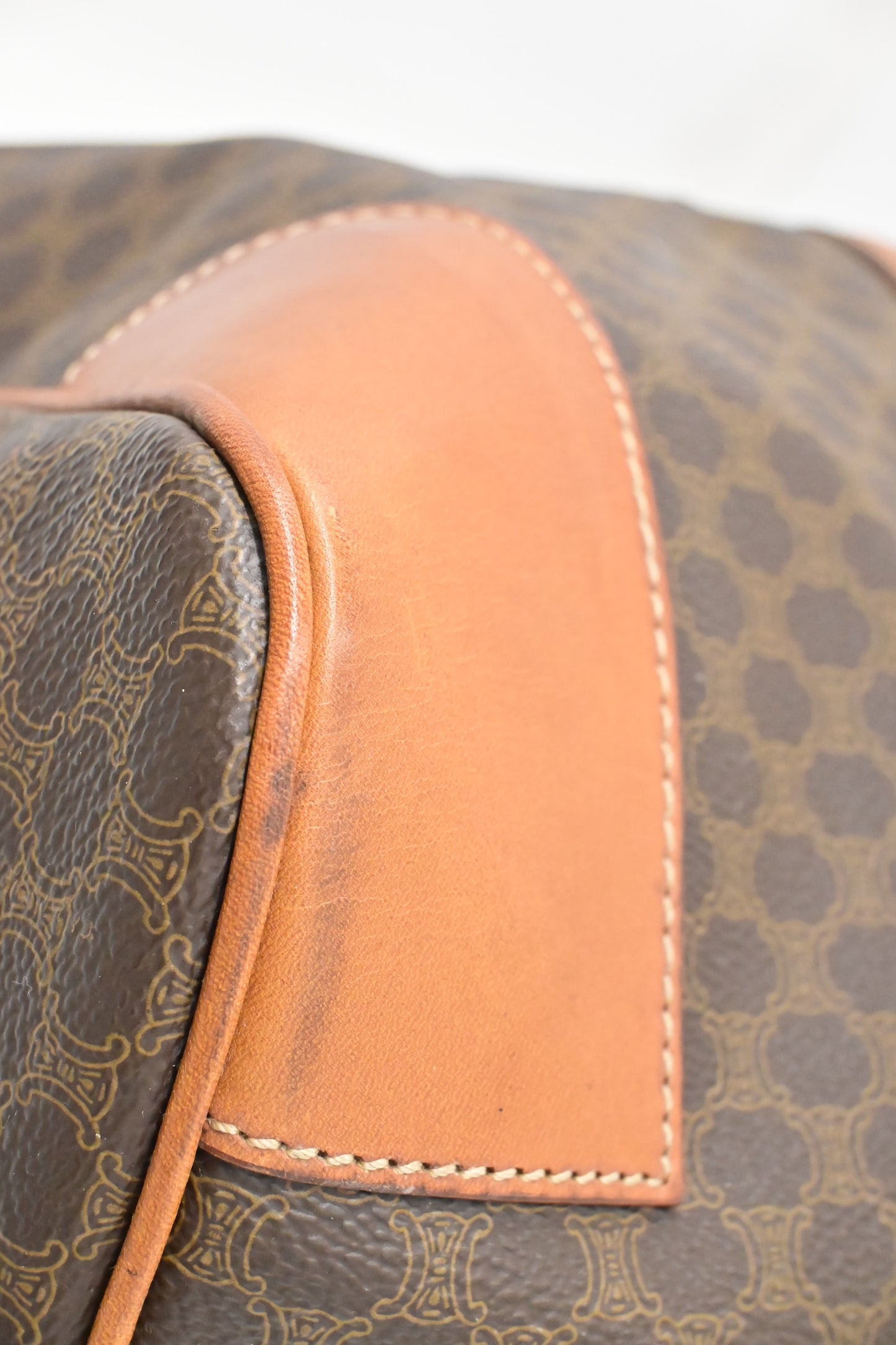 Celine Duffle Bag in Brown Macadam Canvas