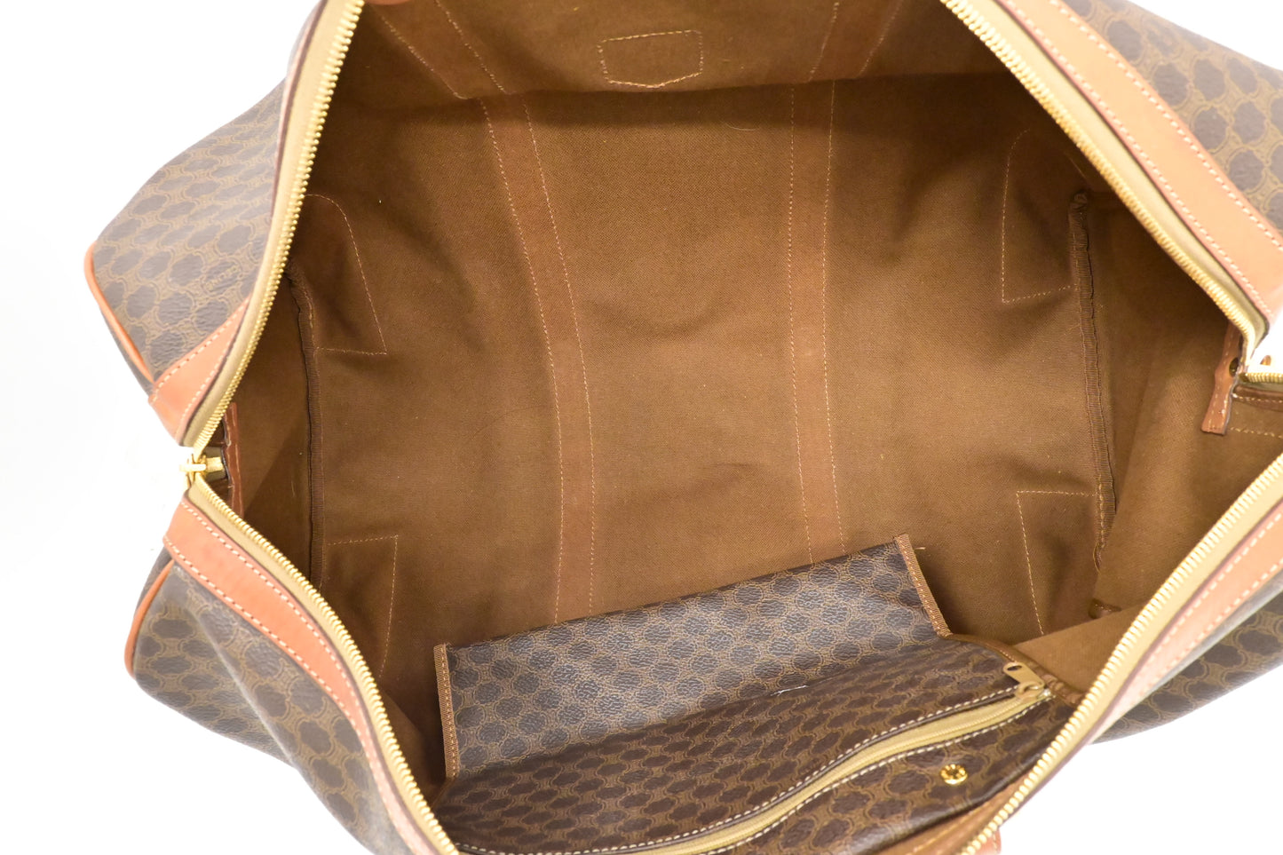 Celine Duffle Bag in Brown Macadam Canvas