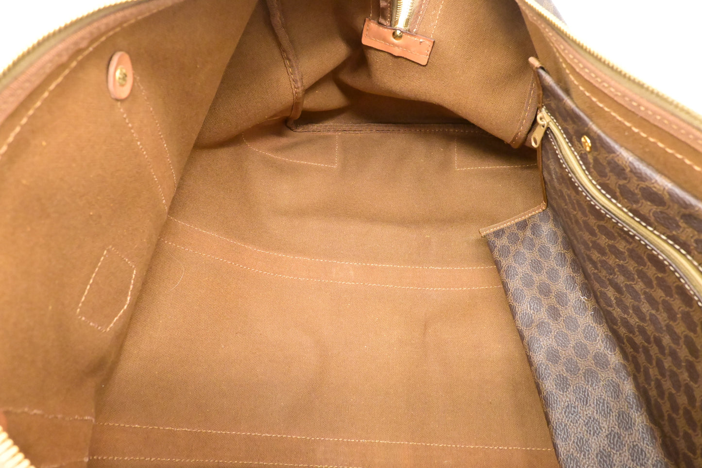 Celine Duffle Bag in Brown Macadam Canvas