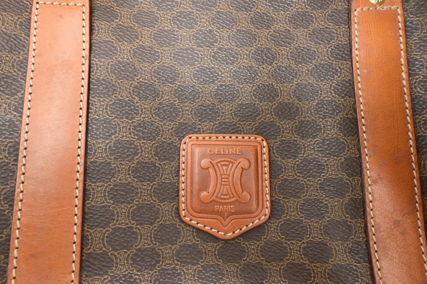 Celine Duffle Bag in Brown Macadam Canvas