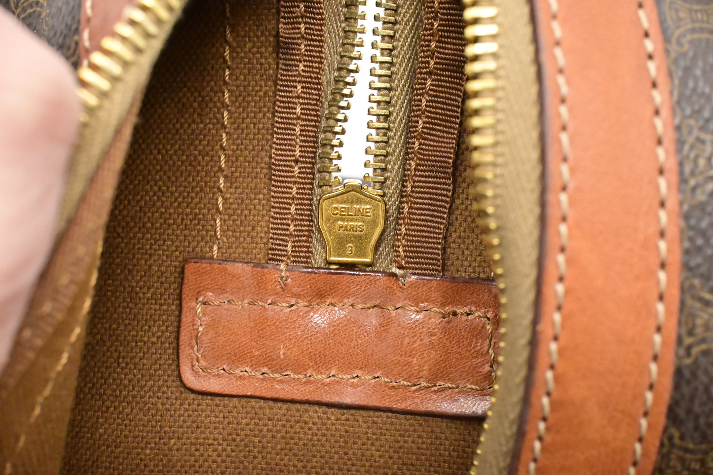 Celine Duffle Bag in Brown Macadam Canvas