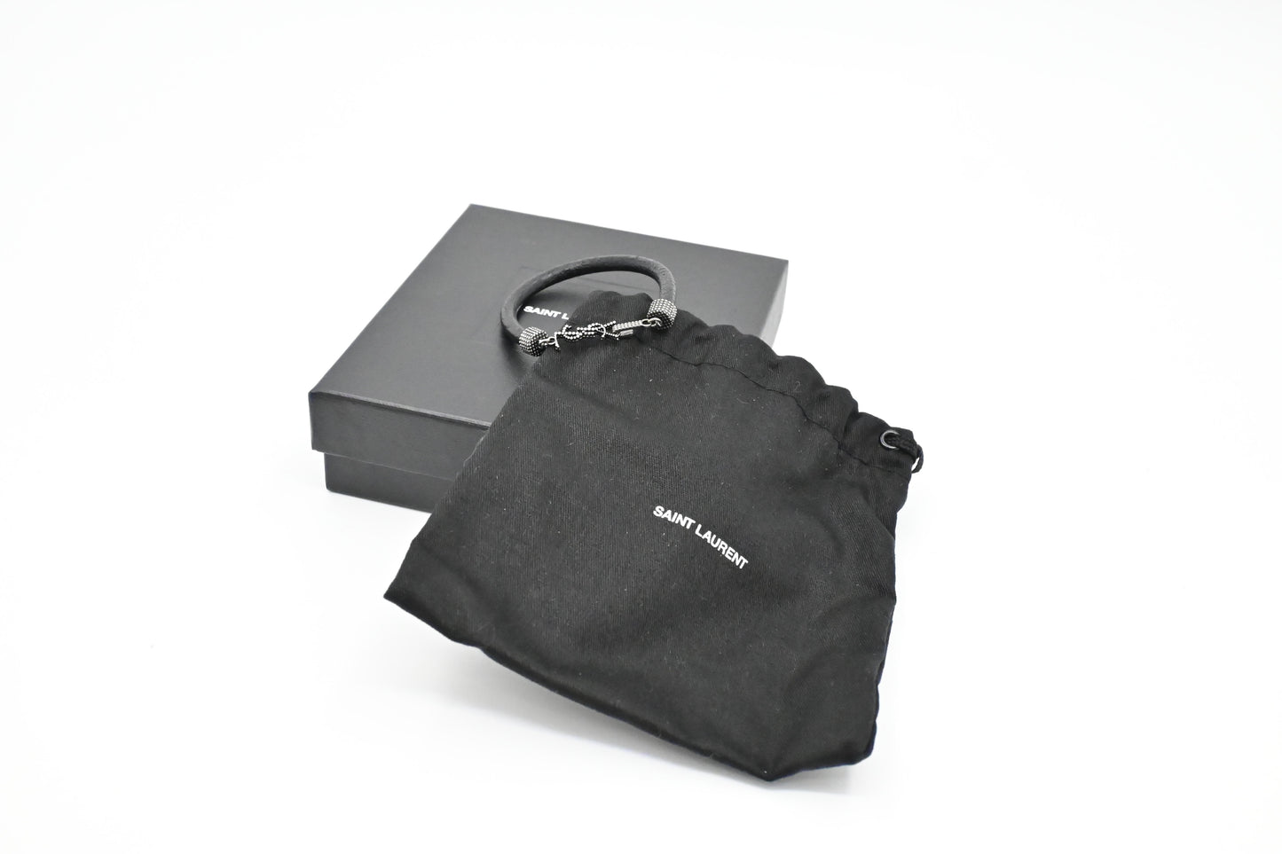 YSL Saint Laurent Studded Leather Bracelet