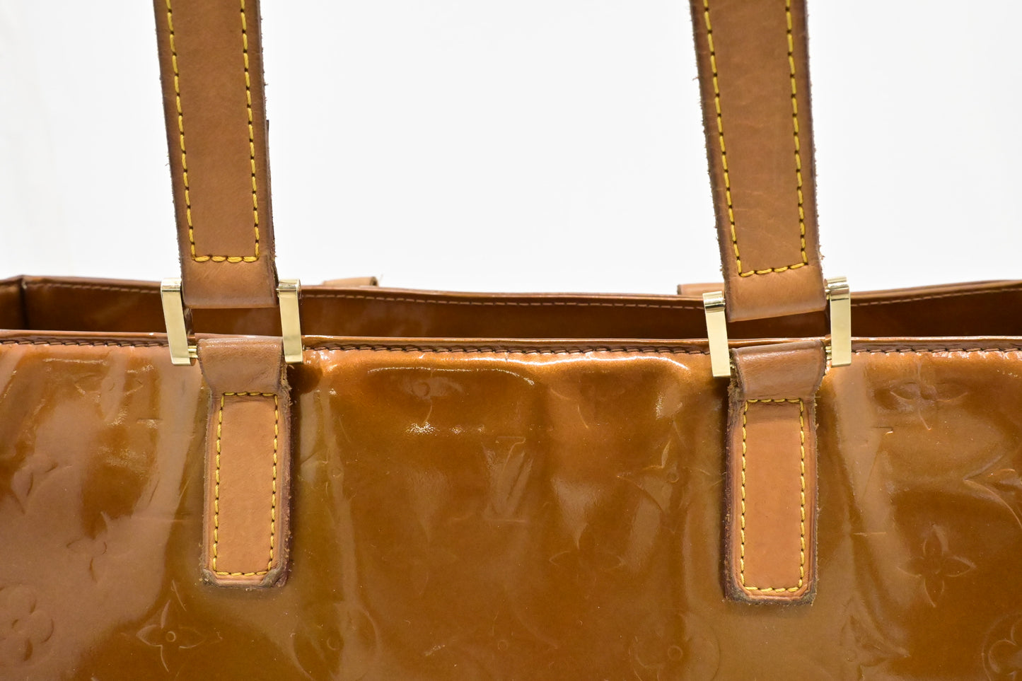 Louis Vuitton Columbus in Bronze Vernis Leather