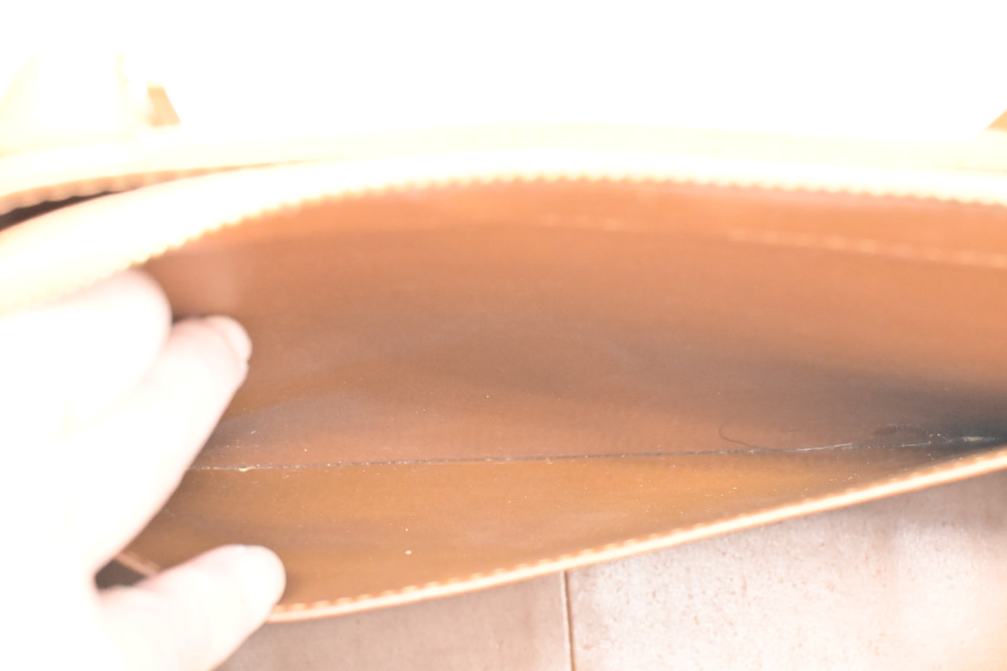Louis Vuitton Columbus in Bronze Vernis Leather