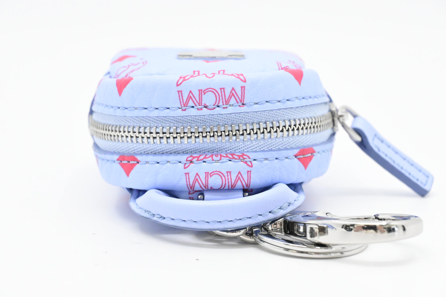 MCM Bag Charm in Light Blue Visetos Canvas