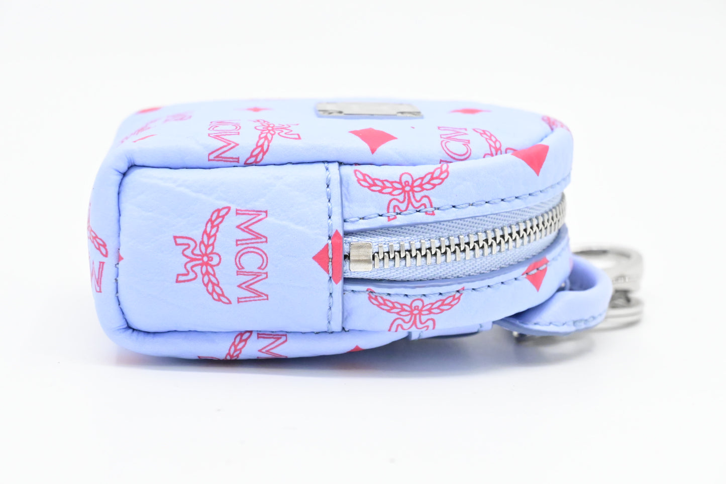 MCM Bag Charm in Light Blue Visetos Canvas