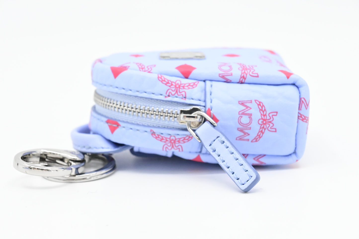 MCM Bag Charm in Light Blue Visetos Canvas