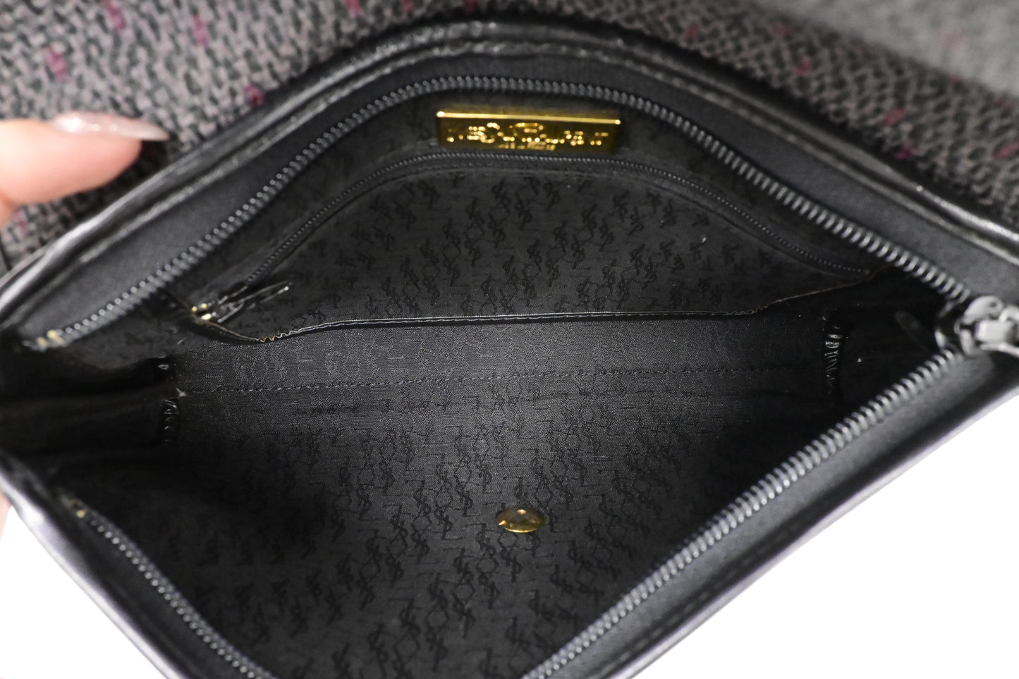 YSL Saint Laurent Pouch in Coated Canvas