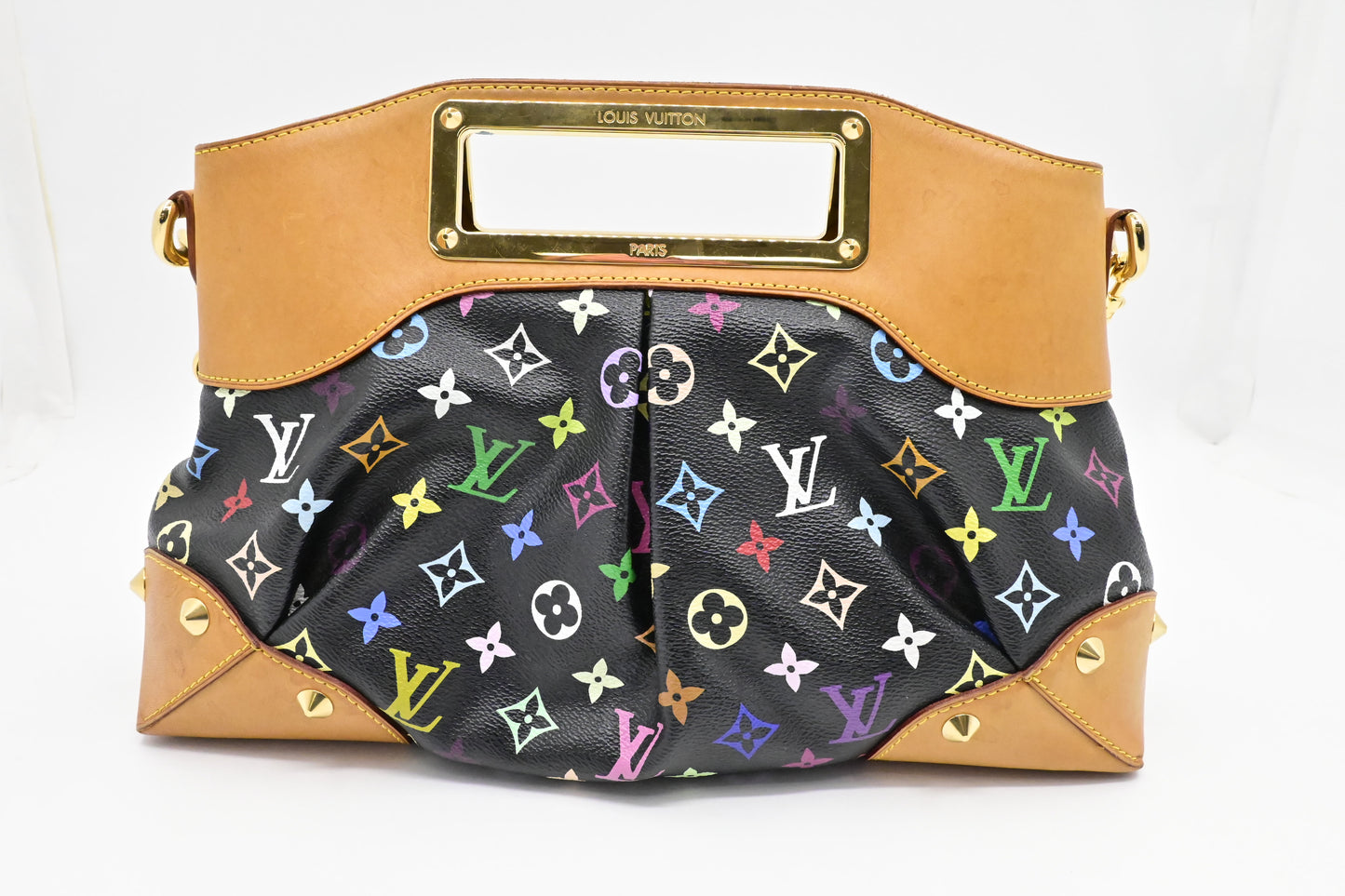 Louis Vuitton Judy MM in Black Multicolor Monogram Canvas
