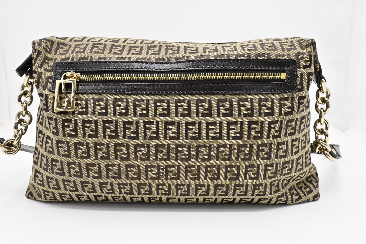 Fendi Crossbody Bag in Brown Zucchino Canvas