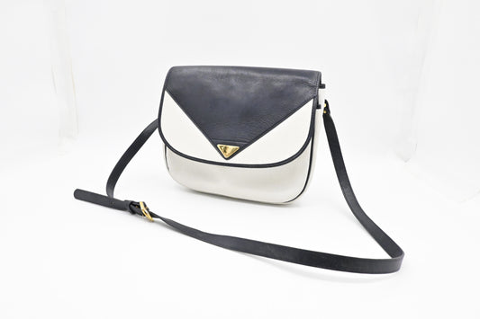 YSL Saint Laurent Shoulder Bag in White Coated Canvas
