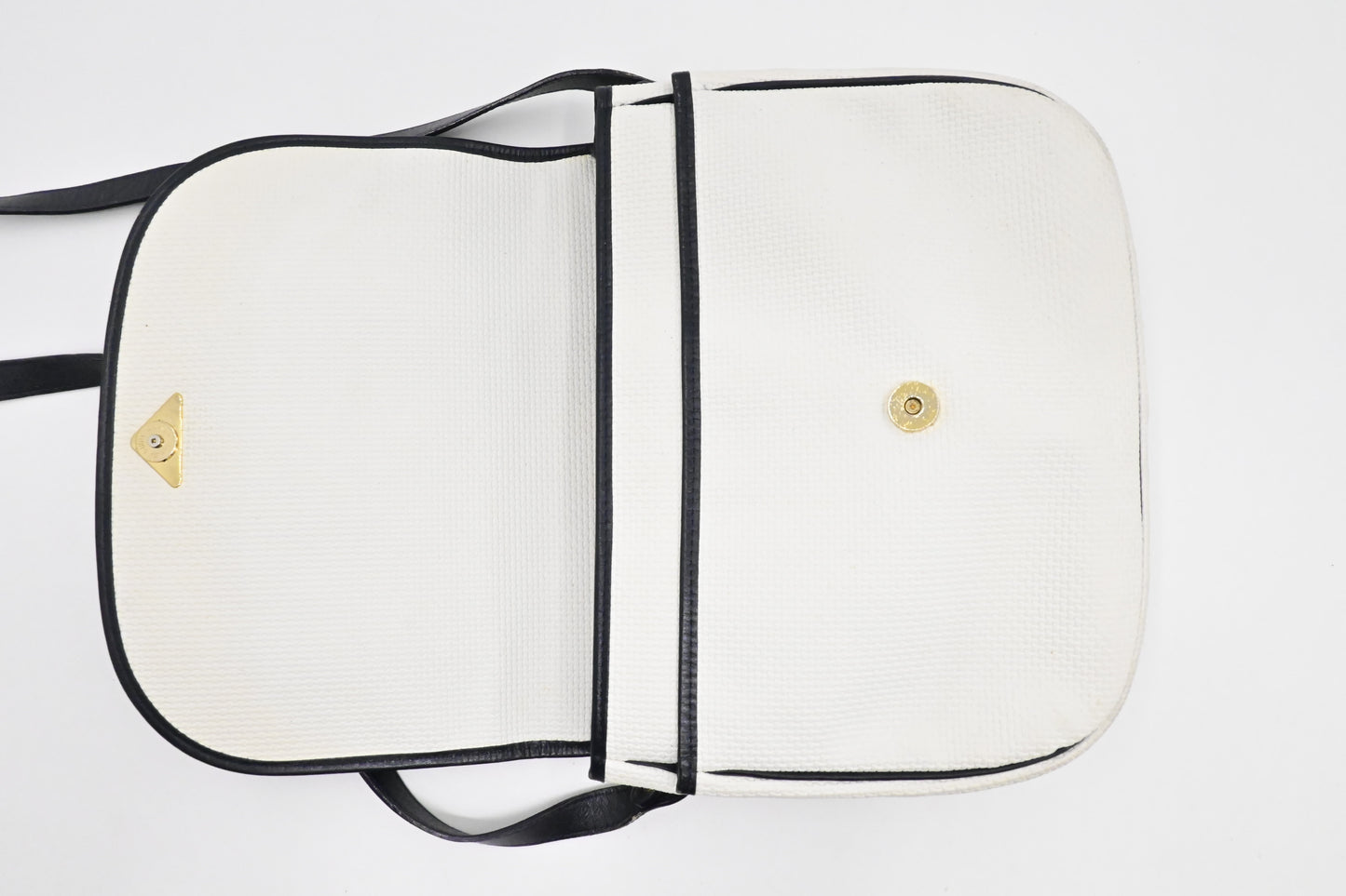 YSL Saint Laurent Shoulder Bag in White Coated Canvas