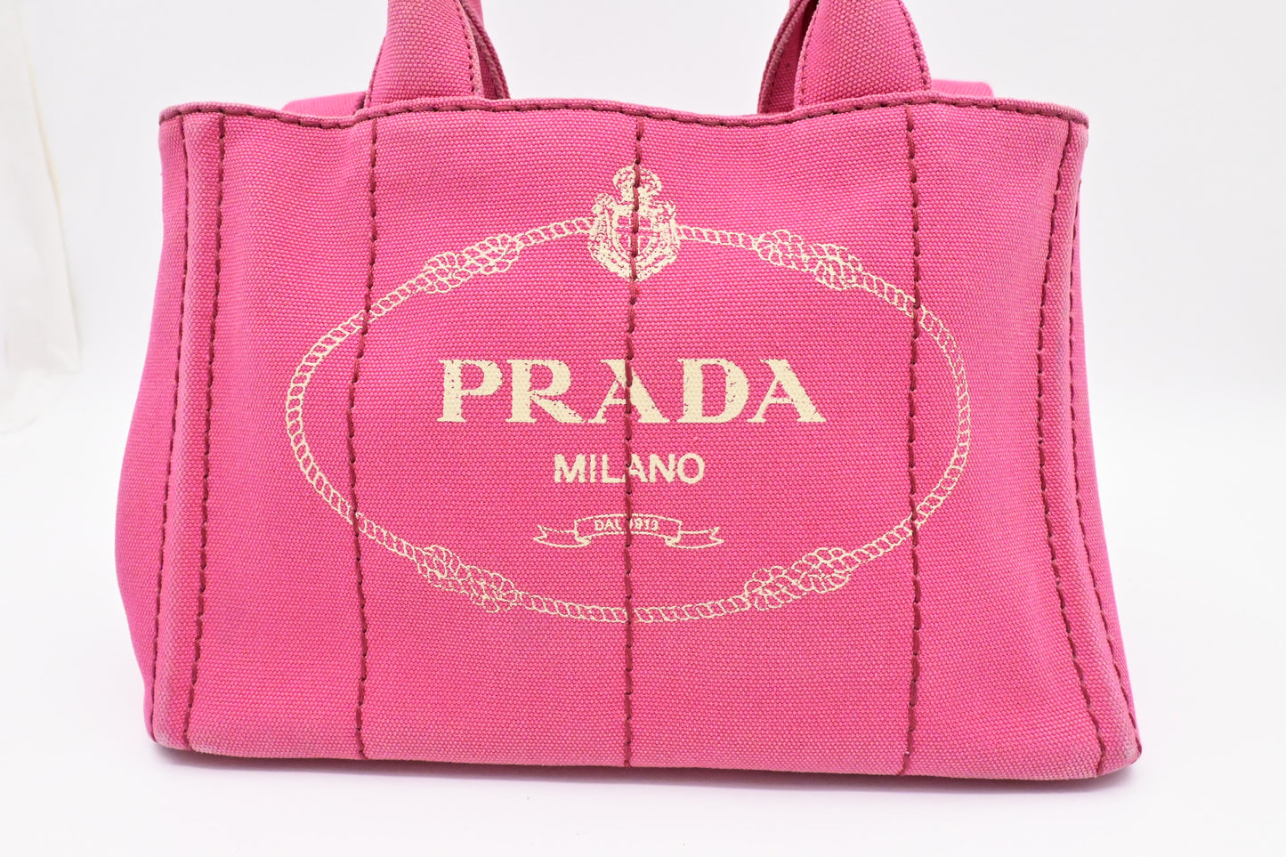 Prada Canapa Tote PM in Pink Canvas