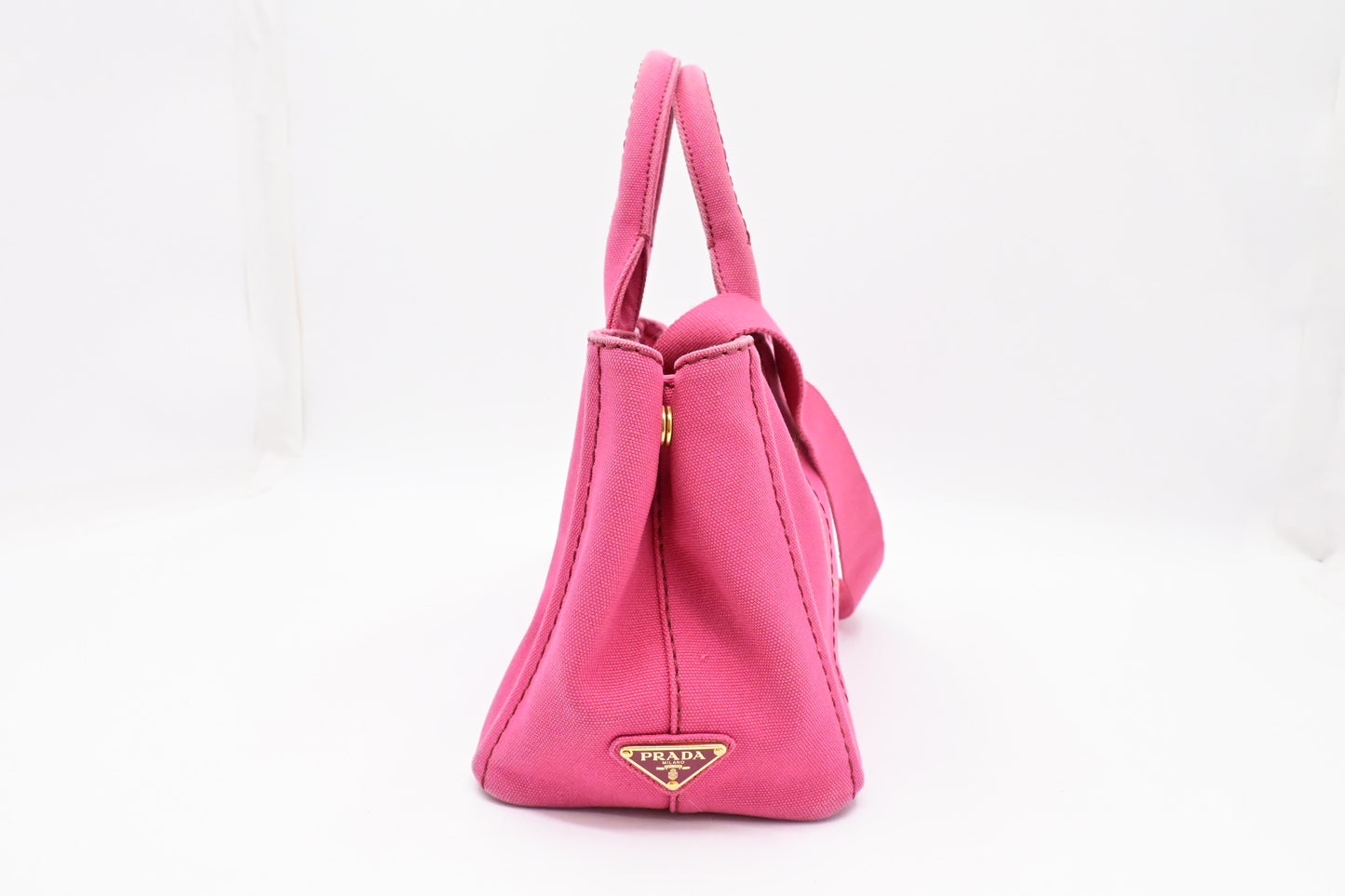 Prada Canapa Tote PM in Pink Canvas