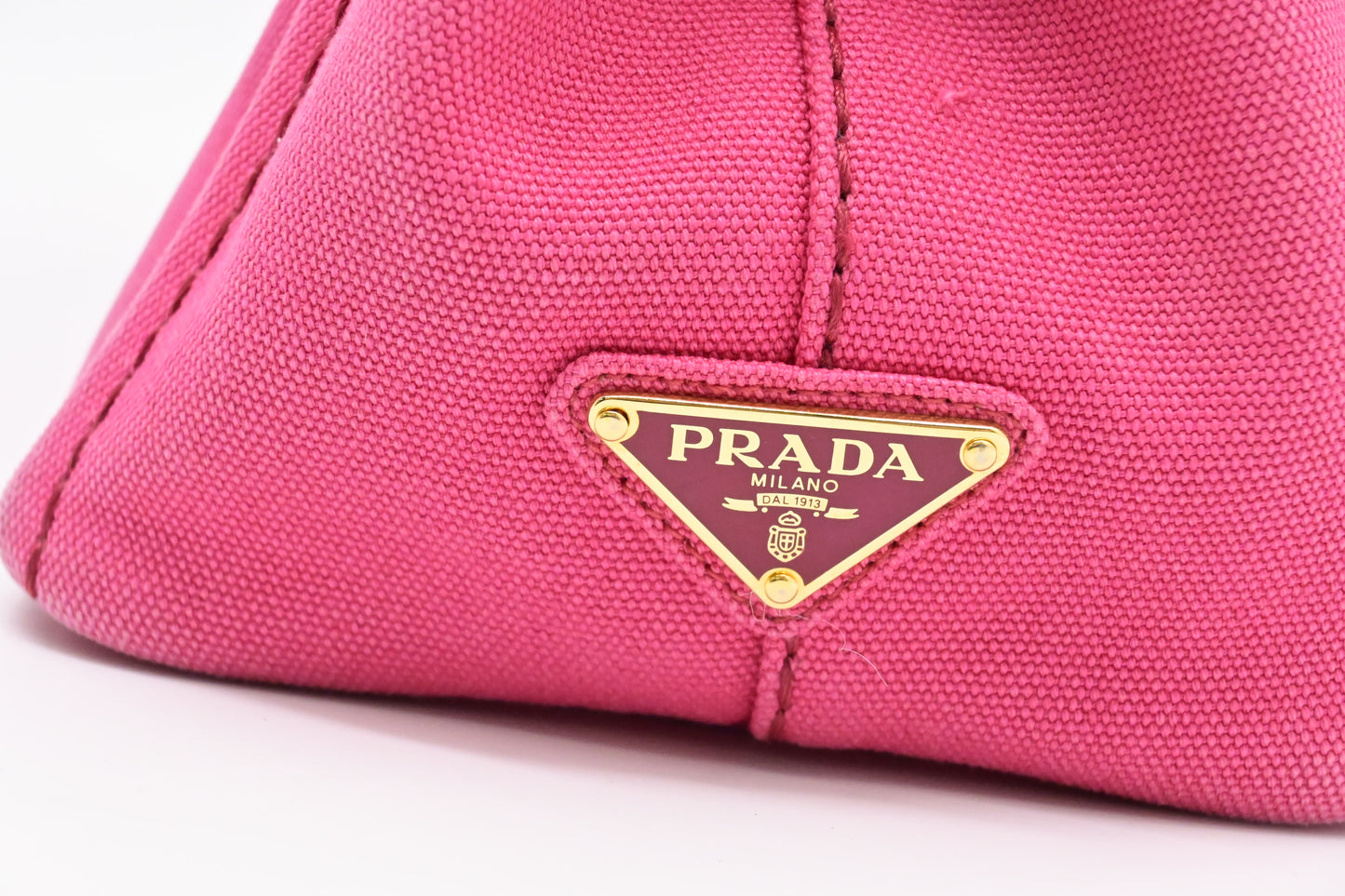 Prada Canapa Tote PM in Pink Canvas