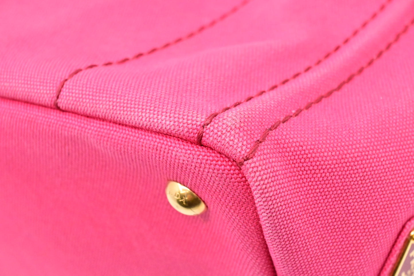 Prada Canapa Tote PM in Pink Canvas