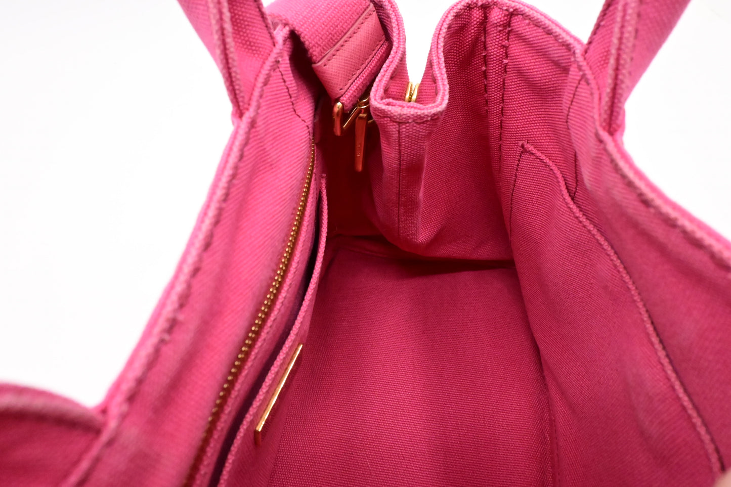 Prada Canapa Tote PM in Pink Canvas