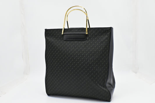 Loewe Anagram Tote in Black & Green Canvas